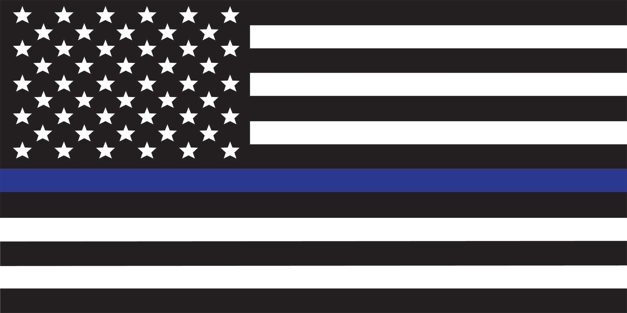 Universal Thin Blue Line American Flag Window Decal Set