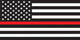 Universal Thin Red Line American Flag Window Decal Set
